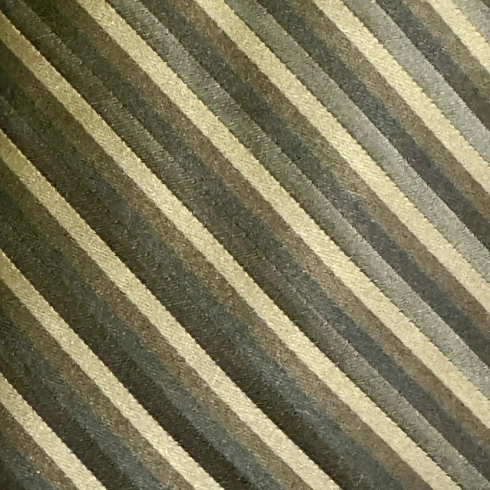 Set of 2 Joseph Abboud Mens Silk Ties Green Geometric Gold Taupe Neutral Stripes